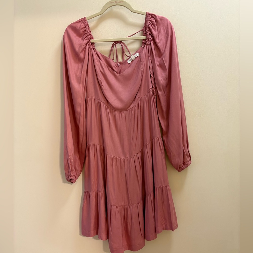 Dusty rose tiered prairie dress size L